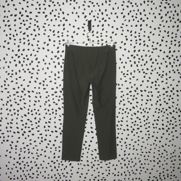 Eileen Fisher Green Elastic Waist Stretch Pull On Mid-Rise Pants - Picture 4 of 8